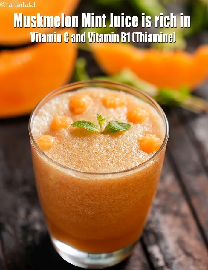 Step 24 – <strong>Muskmelon Mint Juice&nbsp;is rich in below macronutrients, vitamins and minerals given in descending&nbsp;order (highest to …