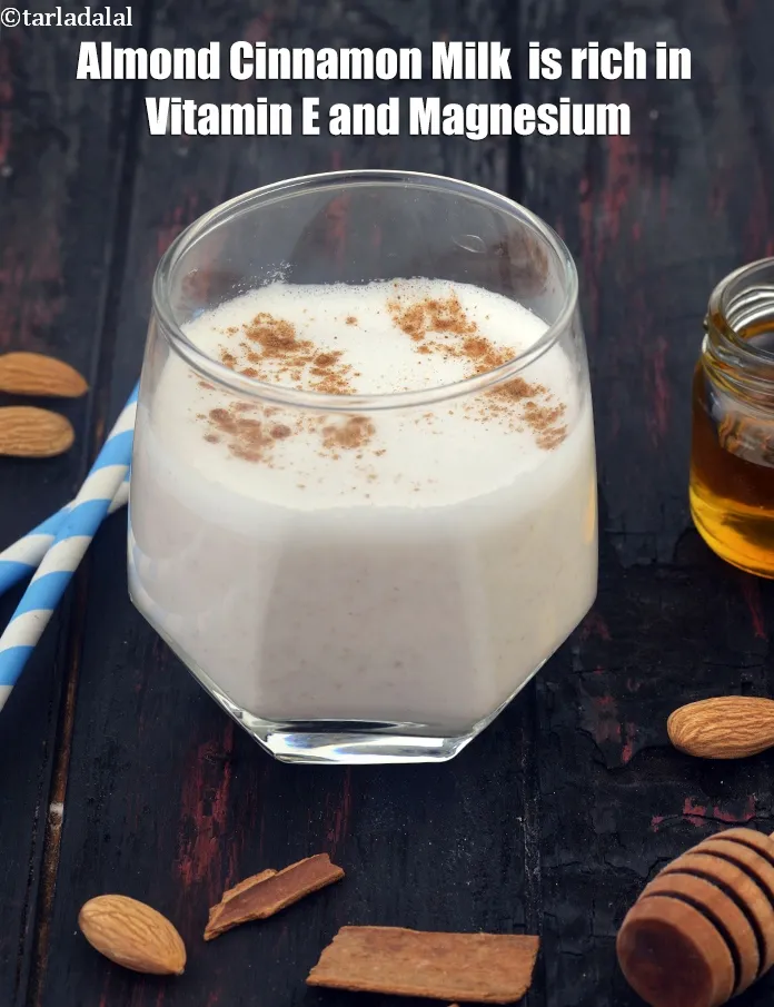 Step 16 – <p><strong>Almond Cinnamon Milk</strong>&nbsp;<strong> is rich in below macronutrients, vitamins and minerals given in descending&nbsp;order (highest …