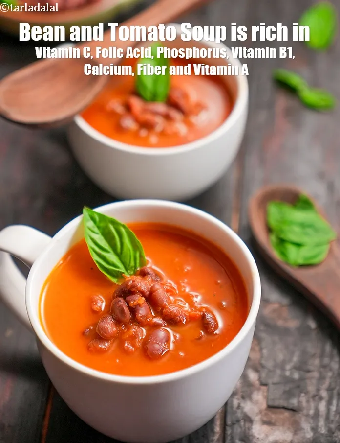 Step 33 – <strong>Bean and Tomato Soup&nbsp;is rich in below macronutrients, vitamins and minerals given in descending&nbsp;order (highest …