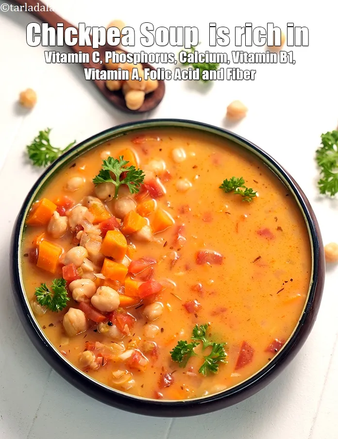 Step 35 – <strong>Chickpea Soup</strong>&nbsp;<strong>&nbsp;is rich in below macronutrients, vitamins and minerals given in descending&nbsp;order (highest to lowest).&nbsp;</strong> …