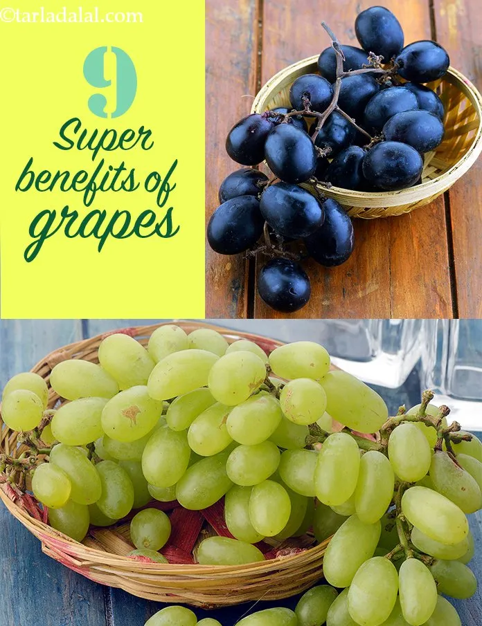Step 4 – <strong>Black Grapes</strong>&nbsp;: The&nbsp;<a href="https://www.tarladalal.com/recipes-for-Antioxidant-Rich-Flavonoids-1177">flavonoid</a>&nbsp;quercetin&nbsp;found in grapes helps to reduce the risk of&nbsp;<a href="https://www.tarladalal.com/recipes-for-Healthy-Heart-377" target="_blank">heart</a>&nbsp;diseases and …