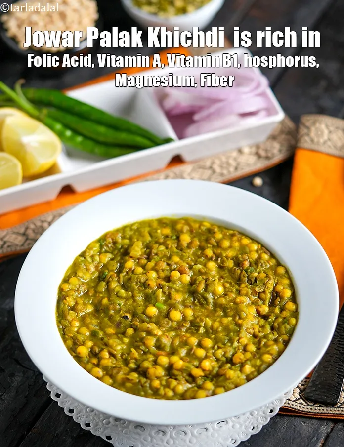 Step 37 – <meta charset="UTF-8" /> <strong>Jowar Palak Khichdi</strong>&nbsp;<strong>&nbsp;is rich in&nbsp;Folic Acid, Vitamin A,&nbsp;Vitamin B1,&nbsp;Phosphorus,&nbsp;Magnesium, Fiber</strong> <ol> <li><strong>Folic …