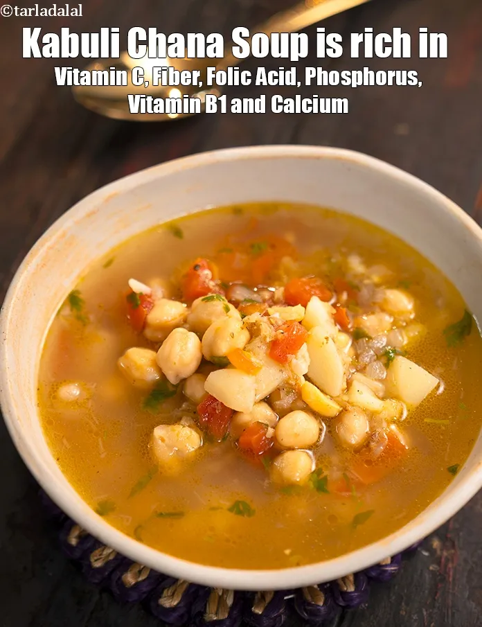Step 27 – <strong>Kabuli Chana Soup</strong>&nbsp;<strong>&nbsp;is rich in below macronutrients, vitamins and minerals given in descending&nbsp;order (highest to …