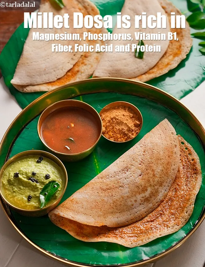 Step 31 – <strong>Millet Dosa is rich in below macronutrients, vitamins and minerals given in descending&nbsp;order (highest to …