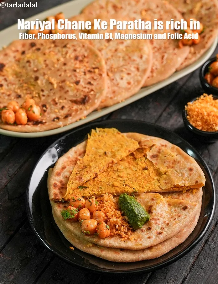 Step 56 – <strong>Nariyal Chane Ke Paratha&nbsp;&nbsp;is rich in below macronutrients, vitamins and minerals given in descending&nbsp;order (highest …