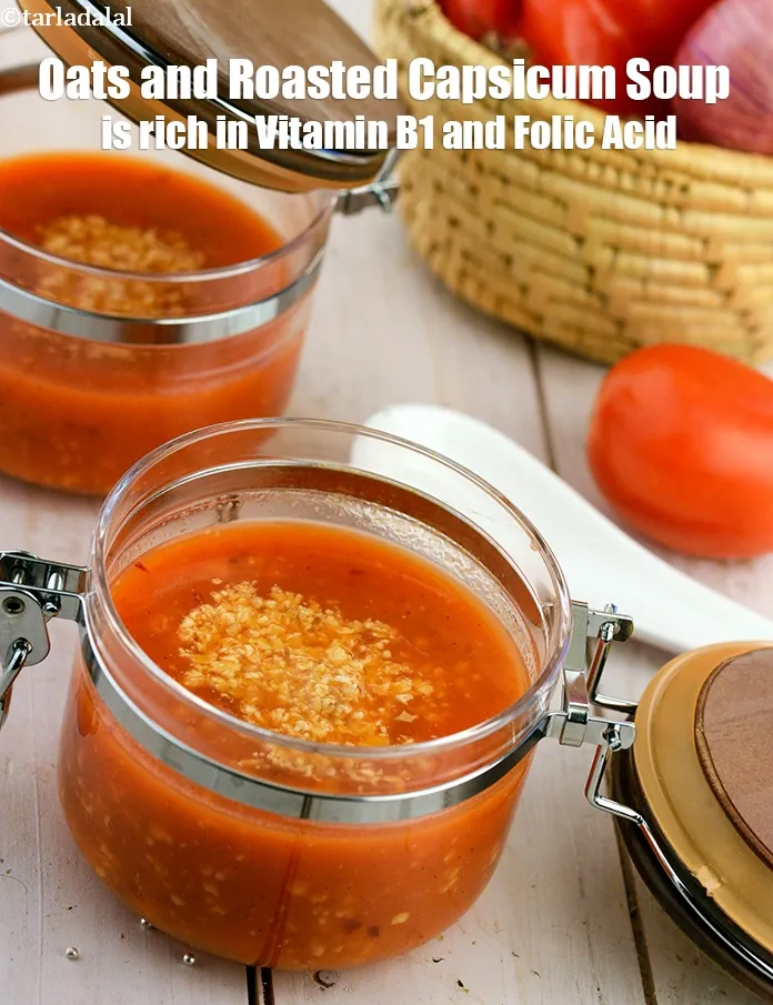 स्टेप 40 – <strong>ओट्स और भुनी हुई शिमला मिर्च का सूप विटामिन बी1, …