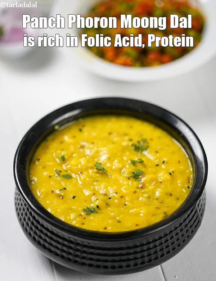 Step 30 – <meta charset="UTF-8" /> <strong>Panch Phoron Moong Dal&nbsp;is rich in&nbsp;Folic Acid,&nbsp;Protein.</strong> <ol> <li><strong>Folic Acid</strong>&nbsp;<strong>(Vitamin B9):</strong>&nbsp;<a href="https://www.tarladalal.com/recipes-for-Pregnancy-Folic-Acid-Rich-447">Folic …