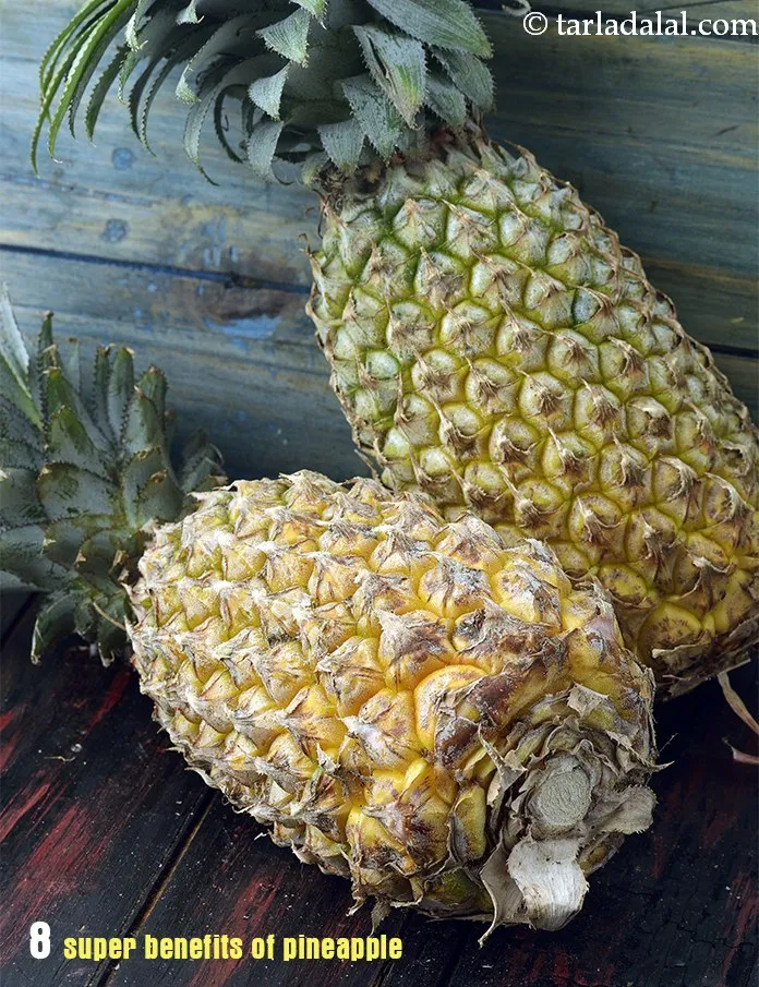 Step 11 – <strong>Pineapple (Ananas)</strong>&nbsp;: Packed with&nbsp;<a href="https://www.tarladalal.com/recipes-for-Vitamin-C-Rich-Indian-Recipes-804" target="_blank">vitamin C</a>&nbsp;(64.7 mg / cup),&nbsp;<a href="https://www.tarladalal.com/recipes-using-pineapple-88">pineapple</a>&nbsp;is one such fruit which …