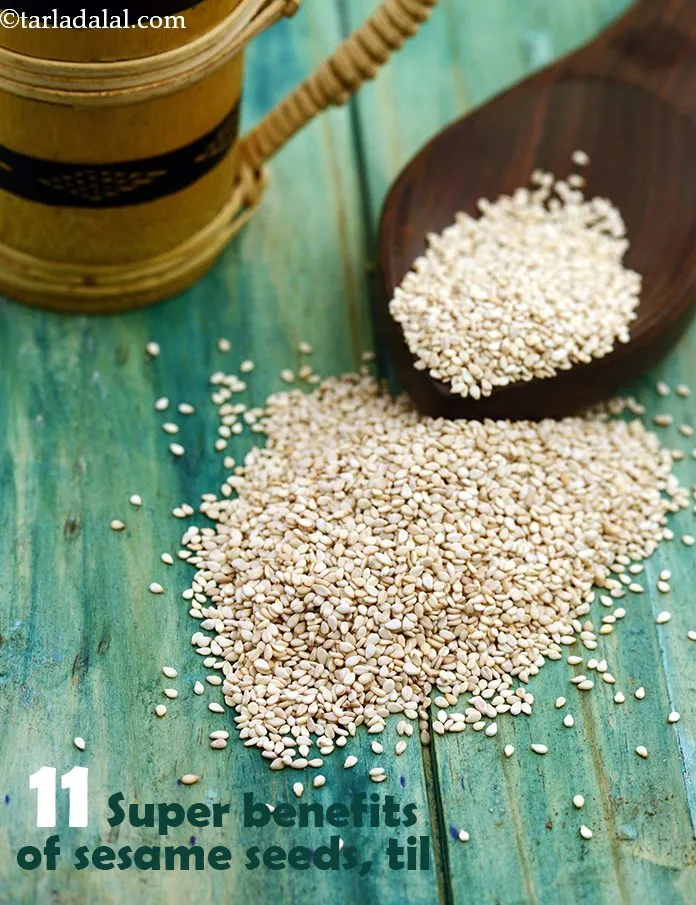 Step 5 – <meta charset="UTF-8" />&nbsp;<strong>Sesame &ndash; a calcium booster</strong>&nbsp;: Half of daily requirement of&nbsp;<a href="https://www.tarladalal.com/recipes-for-Calcium-Rich-375" target="_blank">calcium</a>&nbsp;is fulfilled …