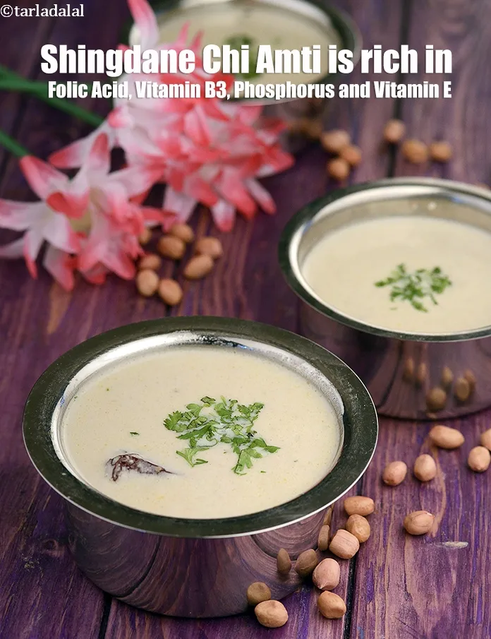 Step 24 – <meta charset="UTF-8" /> <strong>Shingdane Chi Amti&nbsp;is rich in below macronutrients, vitamins and minerals given in …