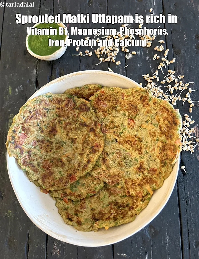 Step 30 – <strong>Sprouted Matki&nbsp;Uttapam&nbsp;is rich in below macronutrients, vitamins and minerals given in descending&nbsp;order (highest to lowest).&nbsp;</strong> …