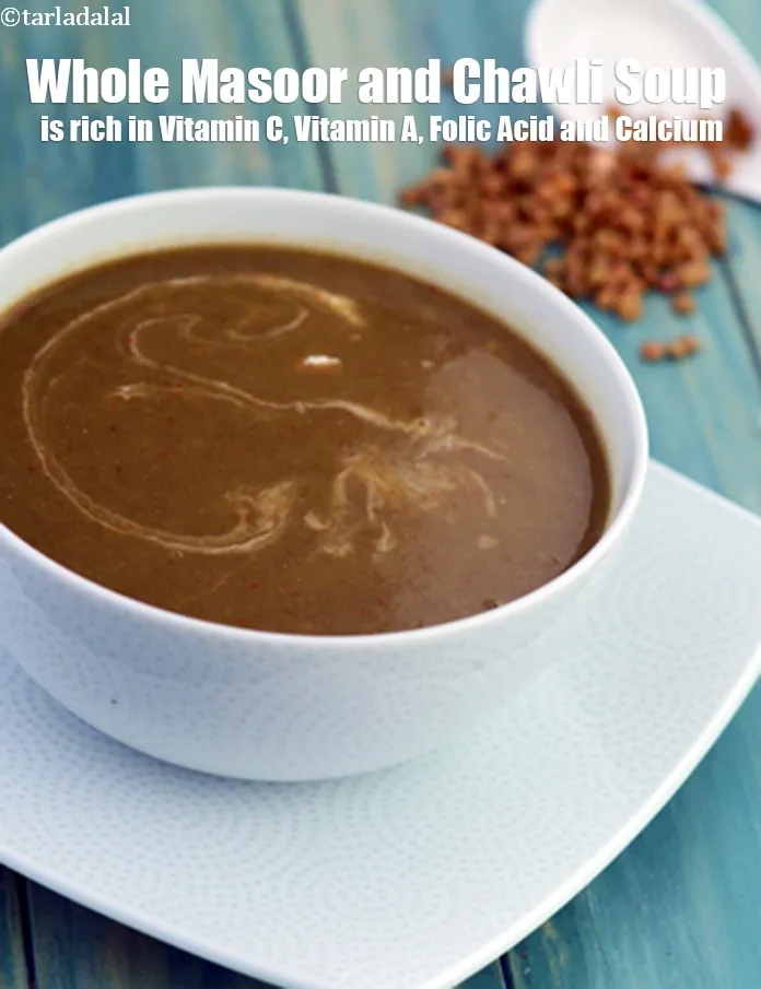 Step 36 – <strong>Whole Masoor and Chawli Soup&nbsp;is rich in below macronutrients, vitamins and minerals given in descending&nbsp;order …