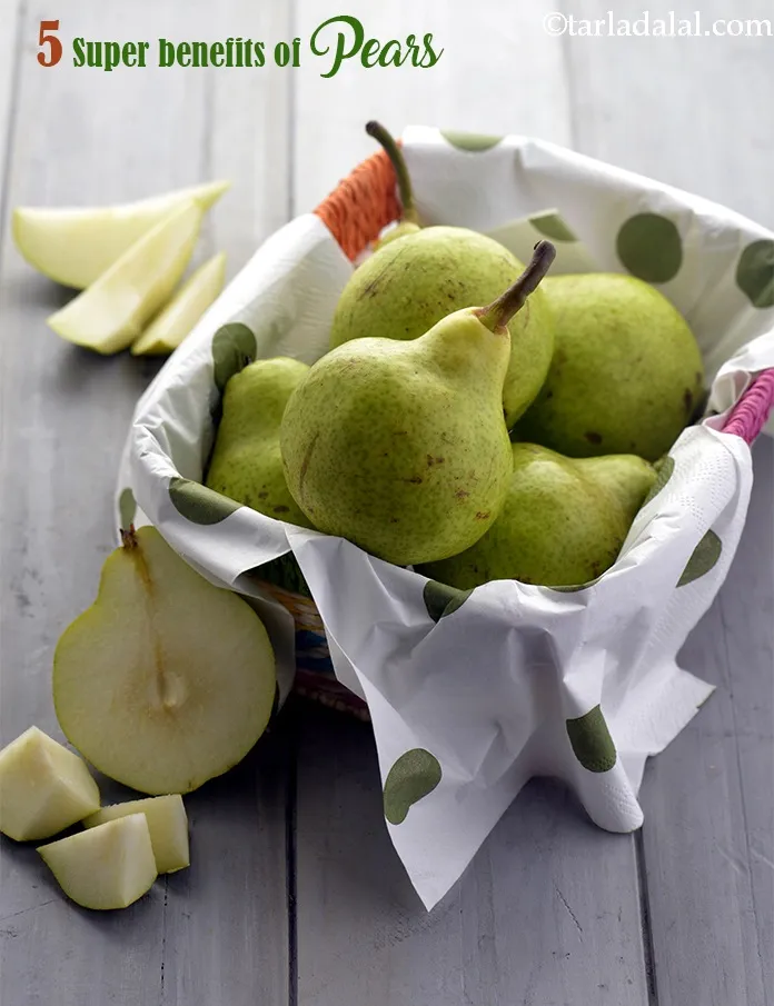 स्टेप 5 – नाशपाती <a href=""https://www.tarladalal.com/recipes-for-high-fiber-in-hindi-language-819"">फाइबर</a> (7.3 ग्राम / कप) का एक उत्कृष्ट …