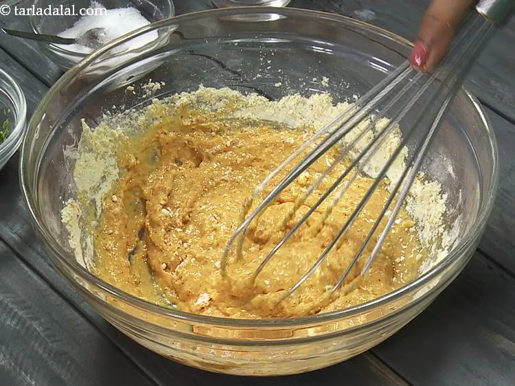 Step 7 – Add &frac12; cup of water first and mix. Adding a lot of water in one …