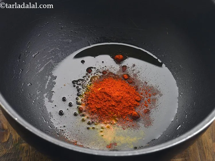 Step 18 – Add chilli powder.