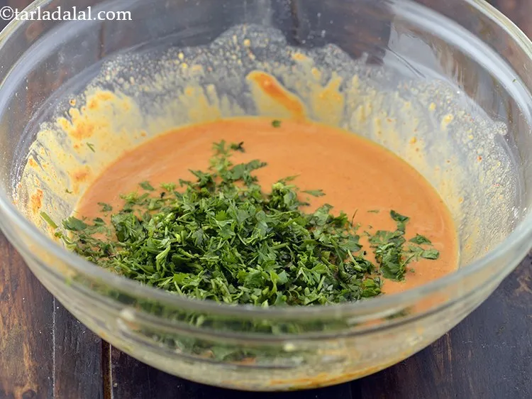 Step 12 – Add the coriander. Additionally, you can add a tbsp of rice flour, semolina or hot …
