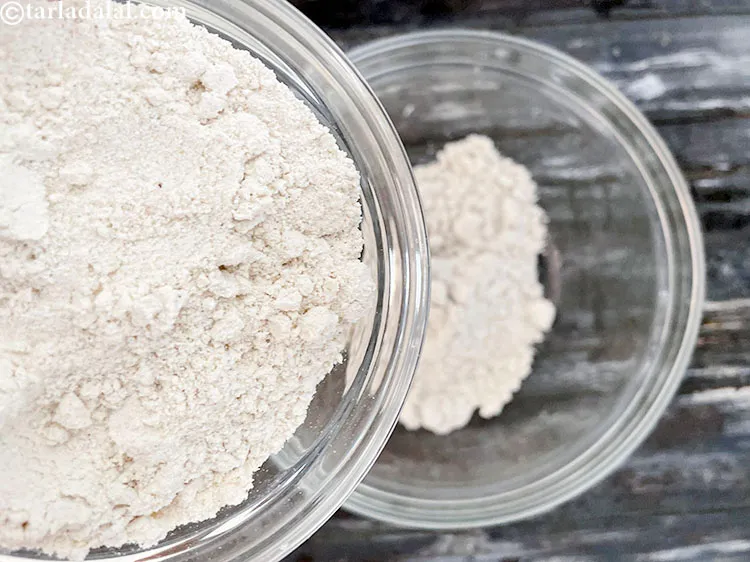 Step 27 – Add&nbsp;<meta charset="UTF-8" />1/2 cup&nbsp;<a href="glossary-jowar-flour-jowar-ka-atta-white-millet-flour-sorghum-flour-483i">jowar (white millet) flour</a>.