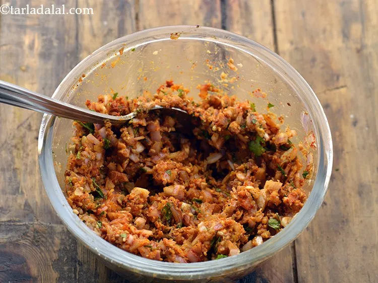 Step 14 – Mix together very well using your hands and keep aside.