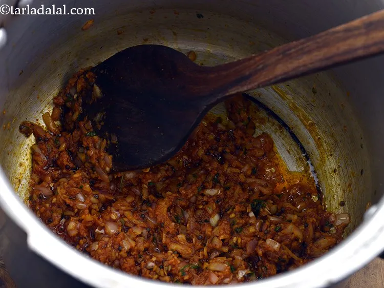 Step 22 – Saut&eacute; on a medium flame for 1 minute.