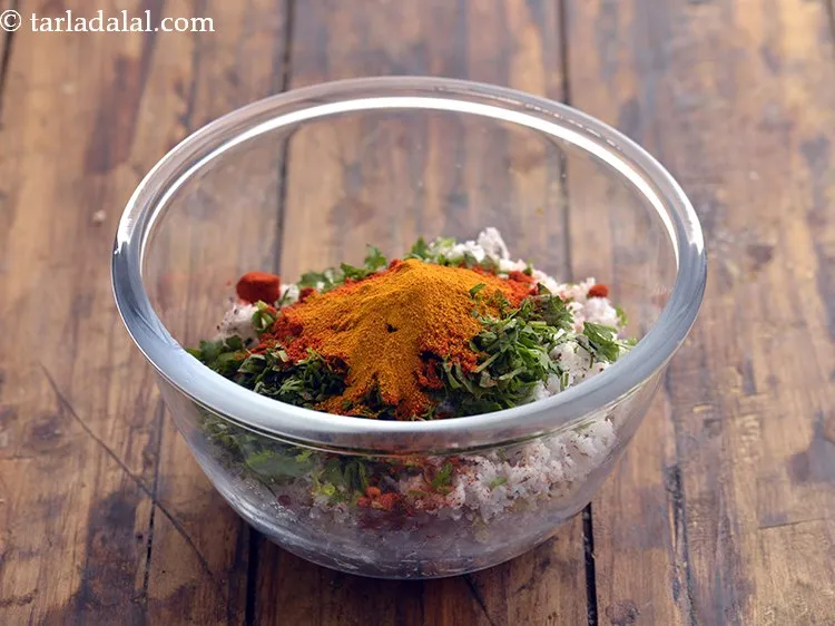 Step 7 – Add turmeric powder.