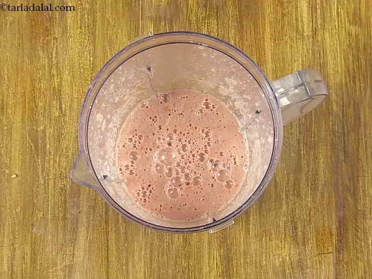 Step 10 – Blend this to a smooth paste without adding any water and keep aside.