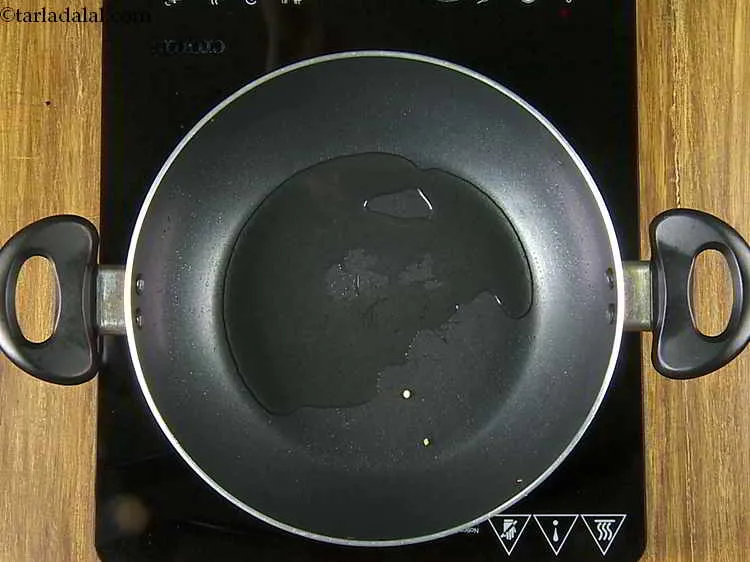 Step 14 – In the same deep non-stick, heat the remaining 2 tbsp of oil. Be generous while …