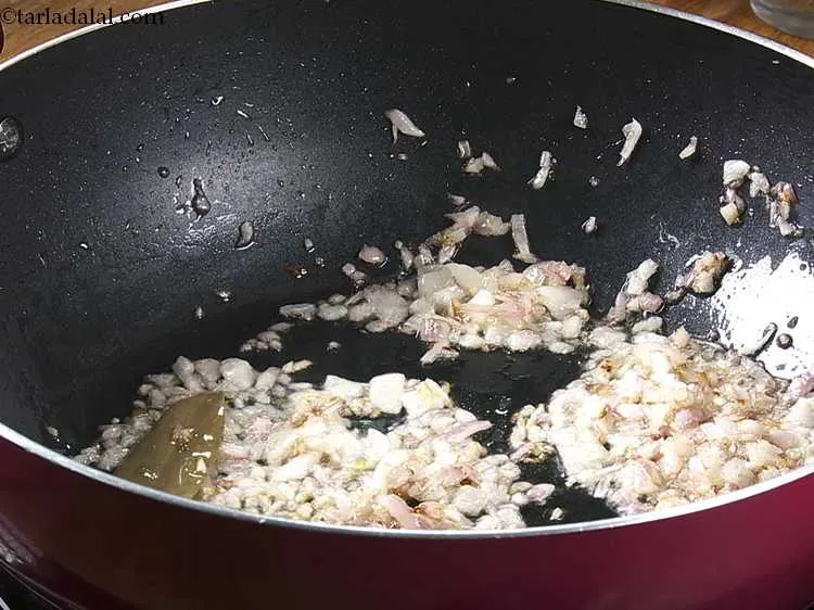 Step 17 – Add the onions and saut&eacute; on a medium flame for 4 minutes or till they …