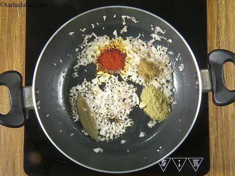 Step 20 – Add the coriander powder.