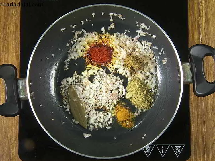 Step 21 – Add the turmeric powder.