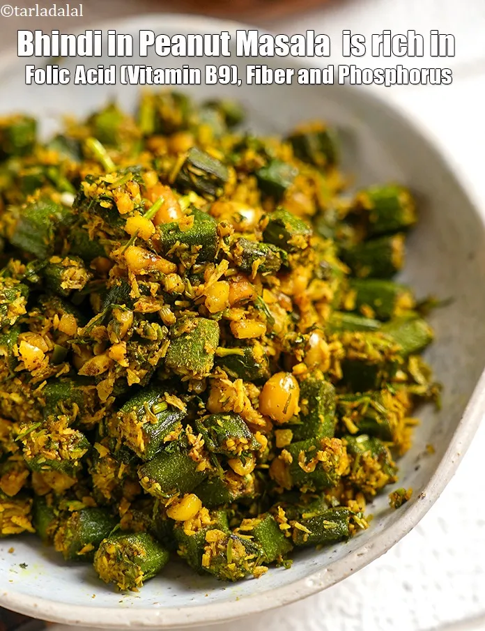 Step 34 – <meta charset="UTF-8" /> <strong>Bhindi in Peanut Masala &nbsp;is rich in below macronutrients, vitamins and minerals …