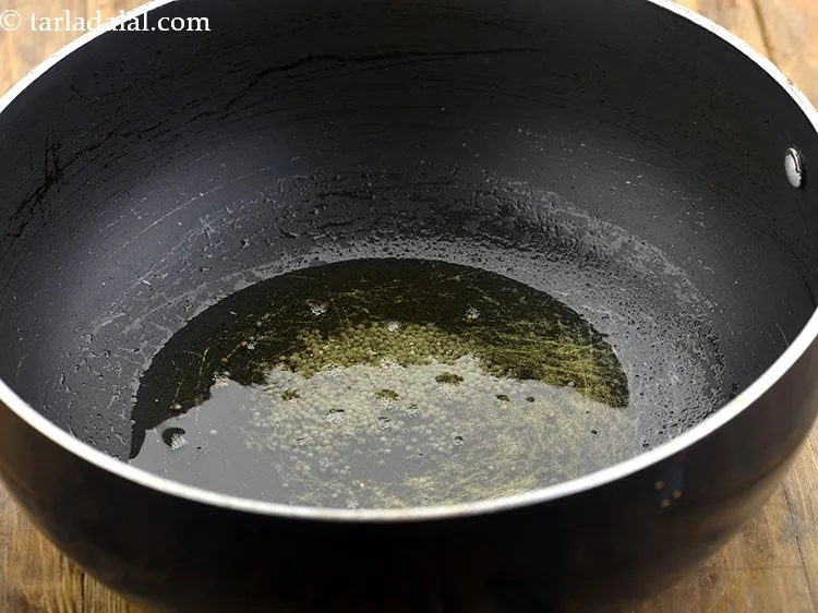 Step 16 – Add 1/2 tsp&nbsp;<a href="https://www.tarladalal.com/glossary-mustard-seeds-sarson-rai-sarson-ke-beej-525i">mustard seeds ( rai / sarson)</a>.