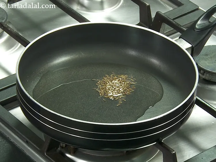 Step 8 – Add 1/2 tsp&nbsp;<a href="https://www.tarladalal.com/glossary-cumin-seeds-jeera-zeera-381i">cumin seeds (jeera)</a>.&nbsp;