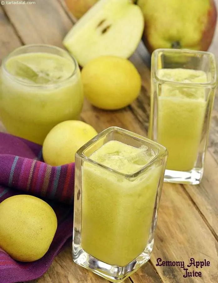Step 8 – You can use <strong>green apples</strong> instead of red apples in the <strong>lemon apple juice recipe</strong> …