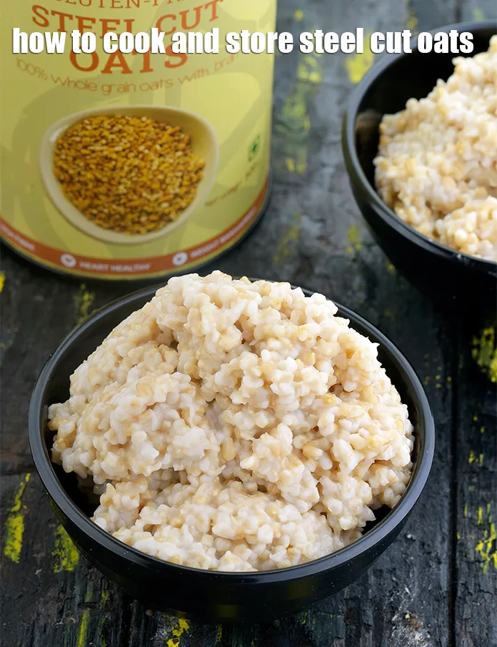 Step 10 – cooked steel cut oats.&nbsp;See complete recipe of <a href="https://tarladalal.com/how-to-cook-and-store-steel-cut-oats-for-5-days-42403r">how to cook&nbsp;steel cut oats</a>.&nbsp;&nbsp;