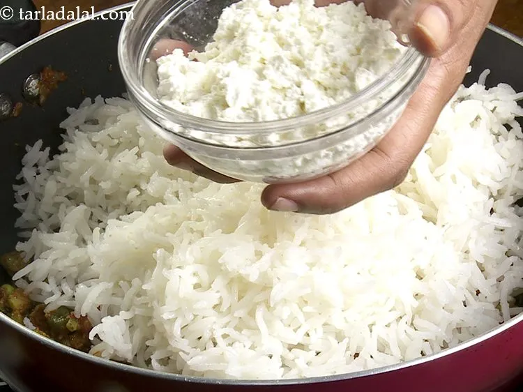 Step 15 – Add paneer. Generally, we add cubes of paneer but, since we are making <strong>biryani balls</strong>, …