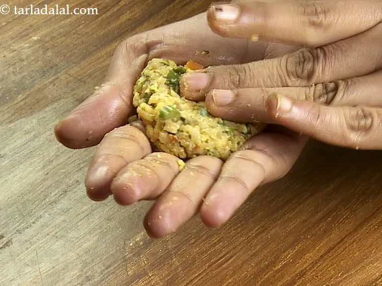 Step 28 – Flatten between your palms lightly.