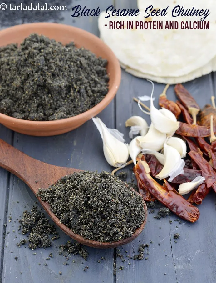 Step 22 – <strong>Black Sesame Seed Chutney - rich in protein and calcium.</strong>