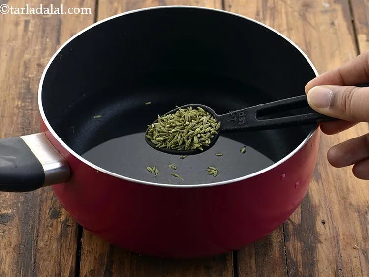 Step 13 – Add 1 tsp fennel seeds into the saucepan. Fennel acts as a diuretic, aids healthy …