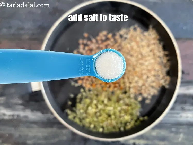Step 9 – Add 1/4 tsp salt.