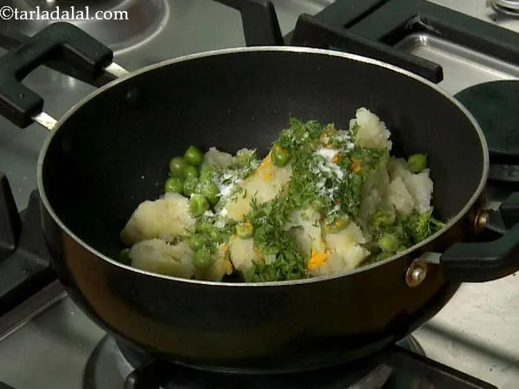 Step 12 – Finally, add the coriander and salt.