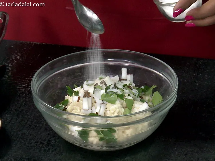 Step 14 – <p>Add salt to taste. Add salt only when you are ready to fry the bondas. …