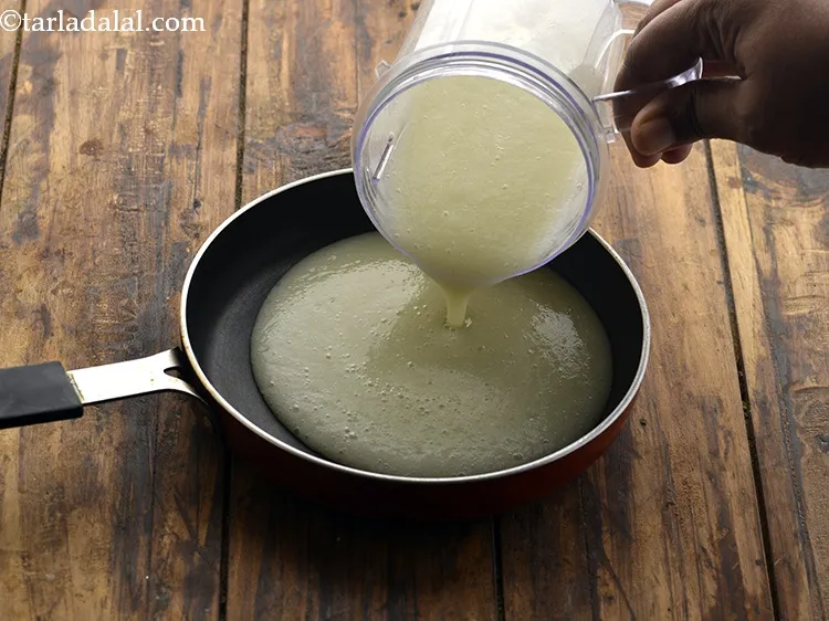 Step 29 – Transfer the mixture into a non-stick pan.&nbsp;&nbsp;