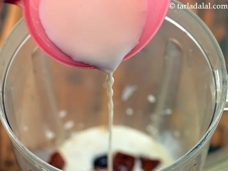 Step 3 – Add 1 cup of chilled milk.