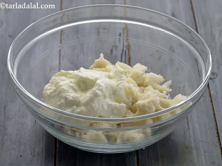 Step 5 – Add &frac12; cup fresh thick curd. We have made use of homemade dahi made using …