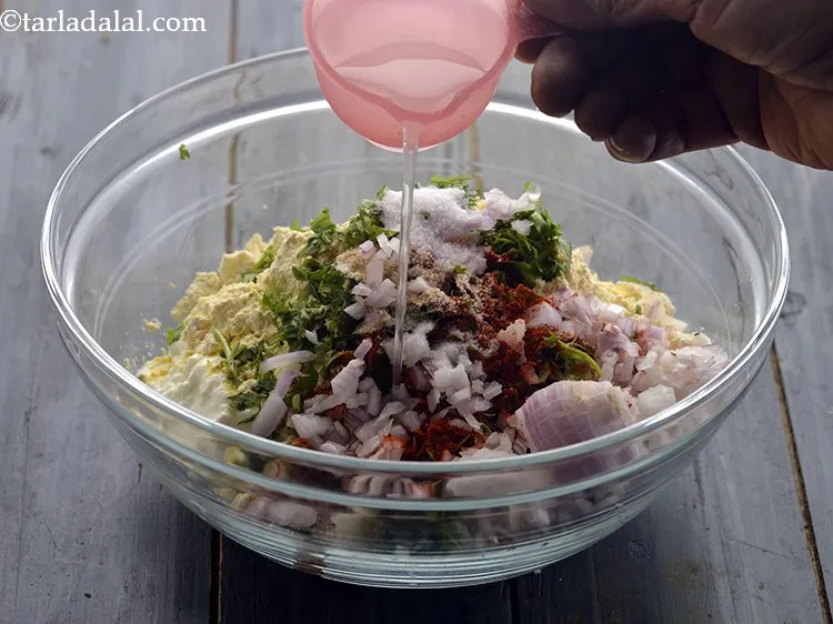 Step 12 – Also, add around &frac14; cup of water.