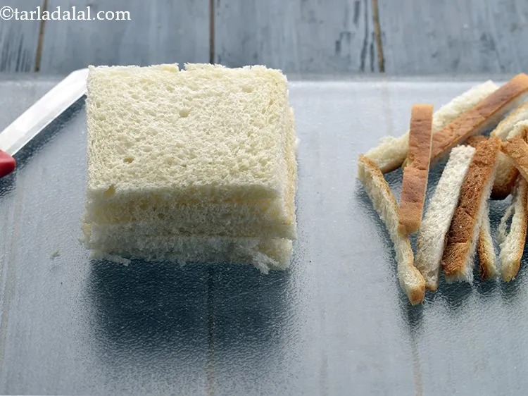 Step 3 – Remove the crust from the bread slice. Though this is optional, it will help in …