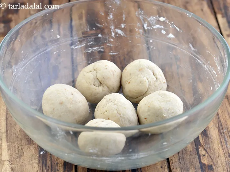 Step 14 – For the <strong>bread bhatura recipe | no yeast bhatura | instant bhatura with bread</strong>, knead …