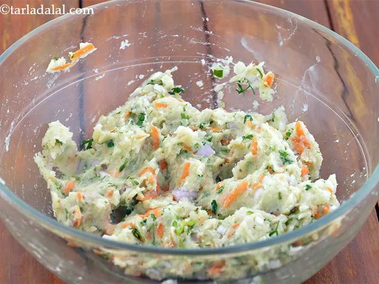 Step 10 – Mix very well and your bread cutlet mixture is ready.