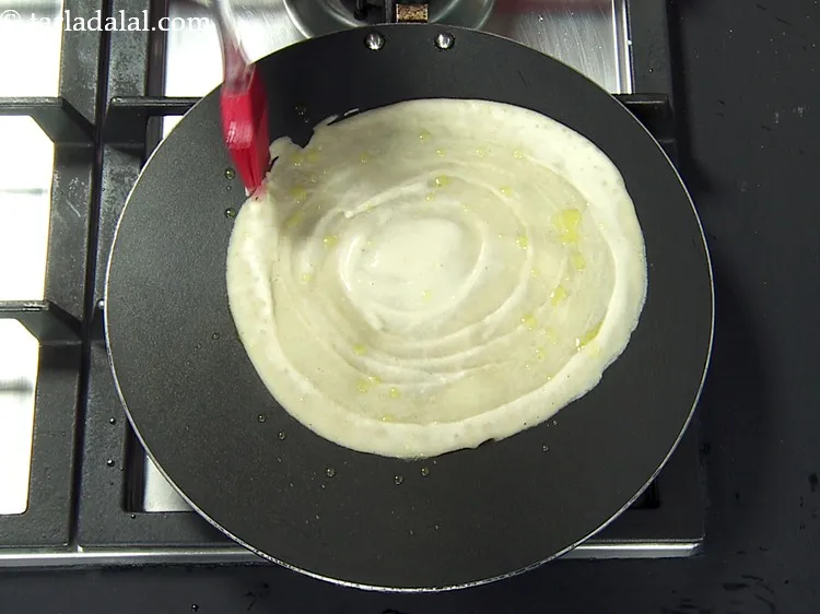 Step 12 – Pour &frac12; tsp of ghee on the top and edges. Alternatively, you can also make …