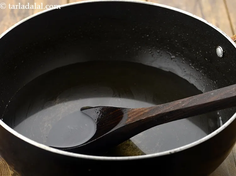 Step 6 – Cook on a medium flame for 14 to 15 minutes, while stirring occasionally. Keep aside.<br …